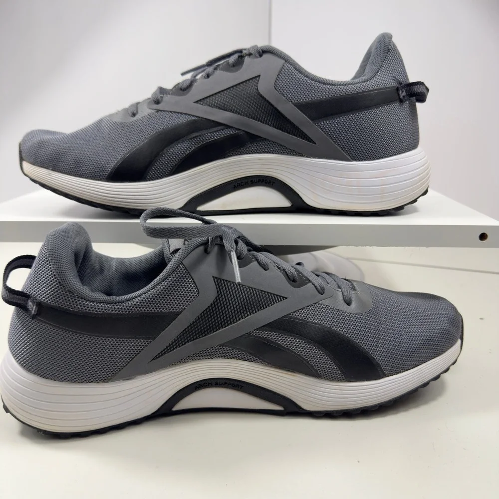 Reebok Lite Plus 3 Men Size 12 Gray White Running Shoes GY3962 Low Top Sneakers